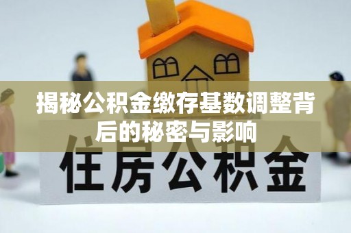 阿克塞揭秘公积金缴存基数调整背后的秘密与影响